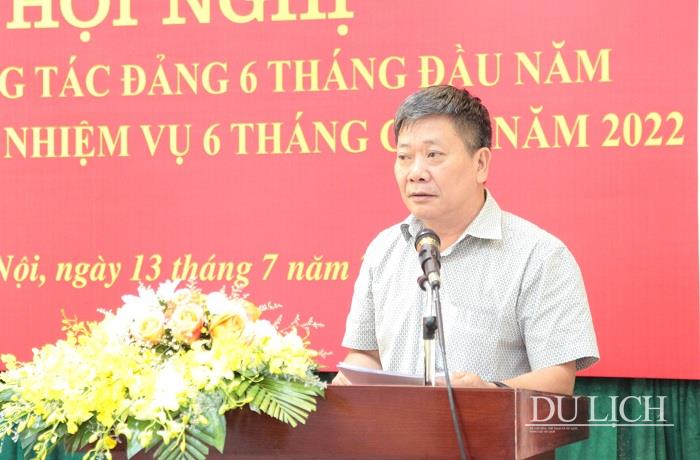 Phó Ph�� Bí thư thường trực Đảng ủy Bộ VHTTDL Nguyễn Tuấn Linh phát biểu tại Hội nghị